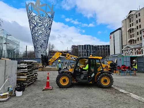 Telehandler Christchurch rebuild - news 2020